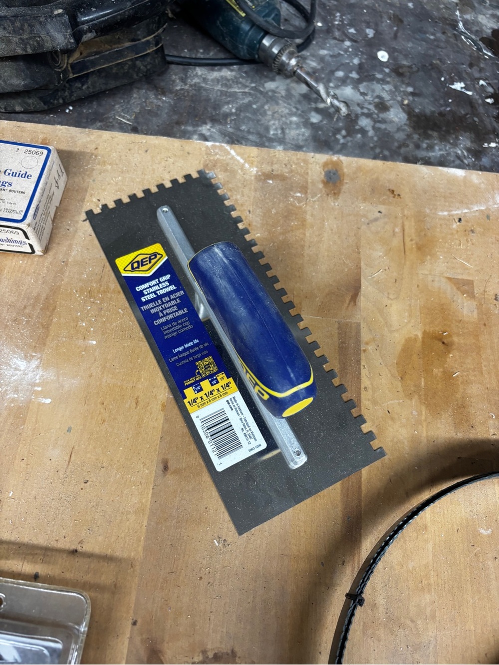 O Blue and Yellow Notched Trowel - Home Accents